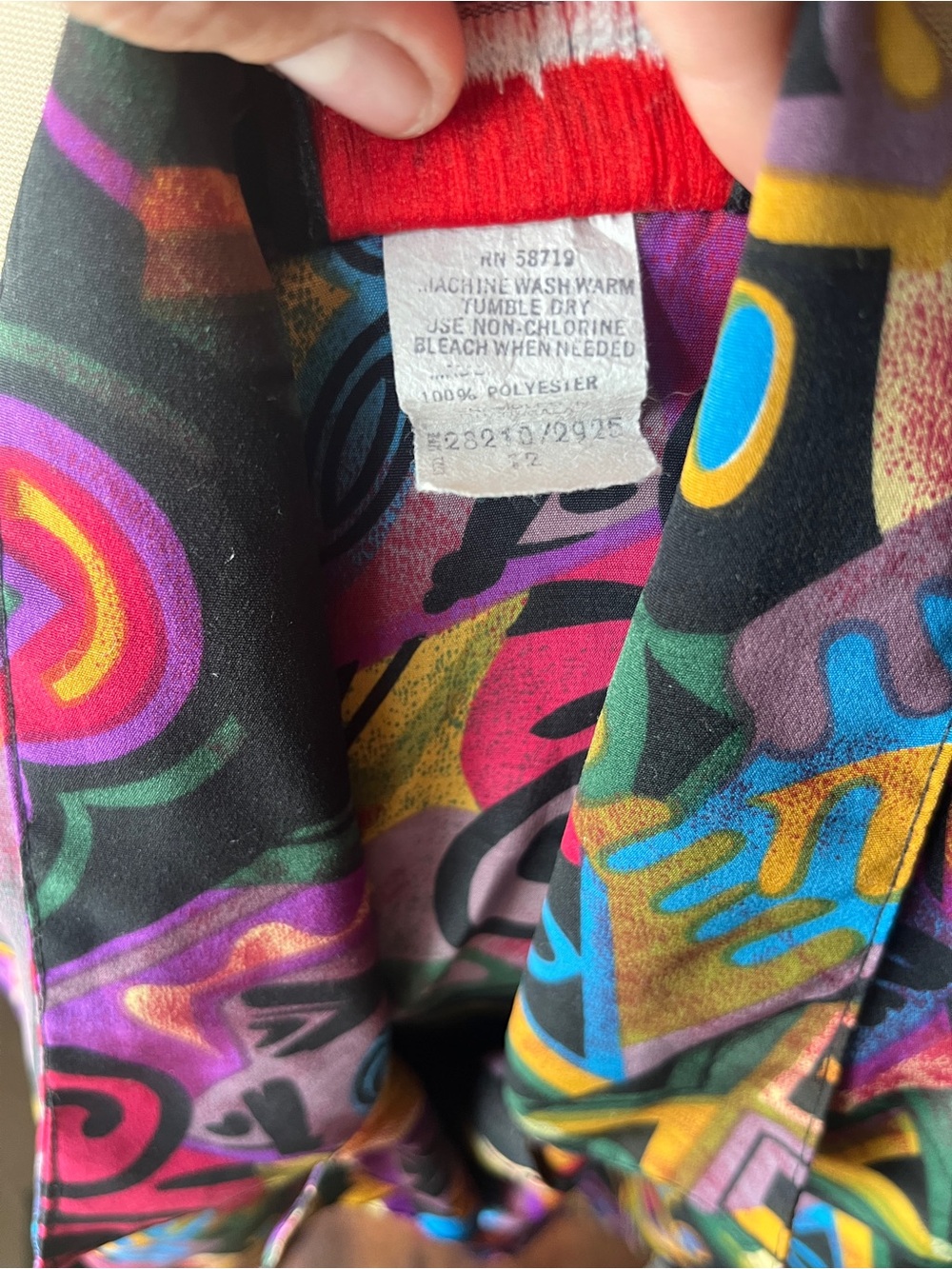 Notations Multicolor Abstract Swirl Button-Up Top - Picture 7 of 7